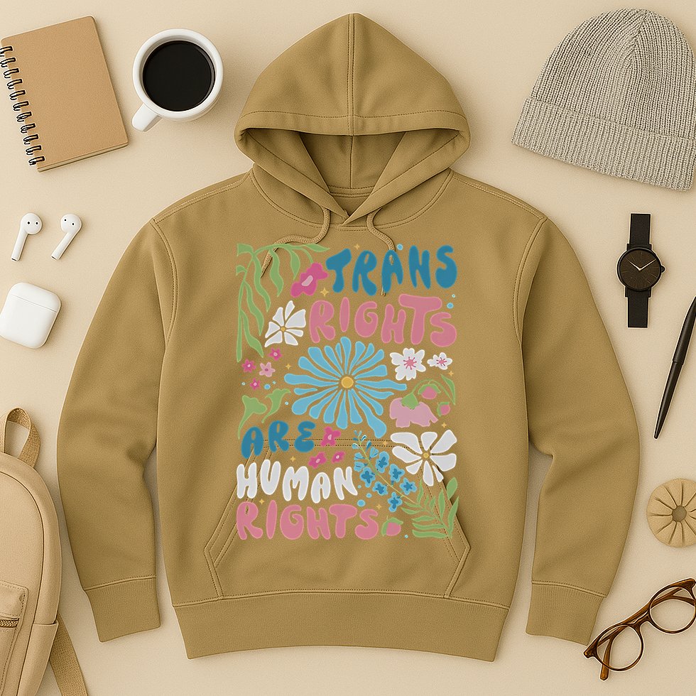 Transg Right Are Human Rights Boho Flower Pride Month Hoodie