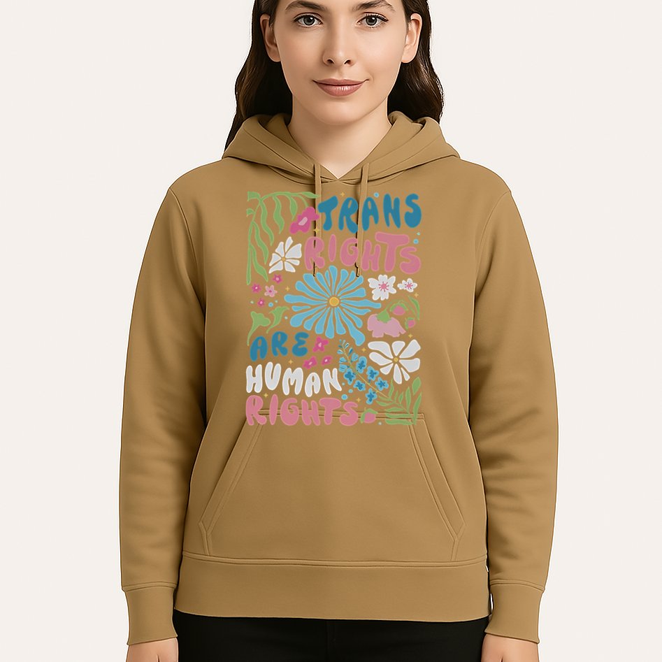 Transg Right Are Human Rights Boho Flower Pride Month Hoodie
