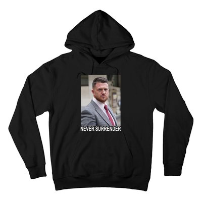 Tommy Robinson And Trump Mugshot Never Surrender Hoodie