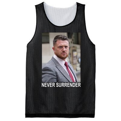 Tommy Robinson And Trump Mugshot Never Surrender Mesh Reversible Basketball Jersey Tank