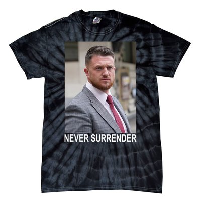 Tommy Robinson And Trump Mugshot Never Surrender Tie-Dye T-Shirt