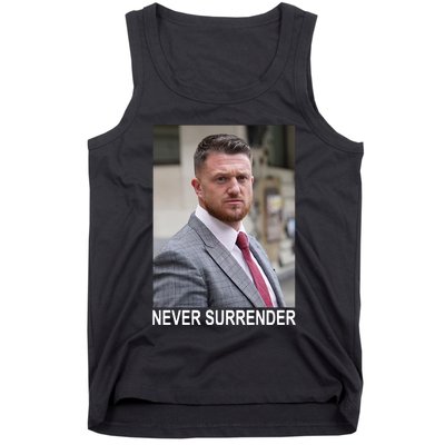 Tommy Robinson And Trump Mugshot Never Surrender Tank Top