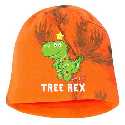 Tree Rex. Animal Pun Funny Dinosaur Christmas Pajama Gift Kati - Camo Knit Beanie