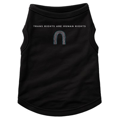 Trans Rights Are Human Rights Subtle Pride Flag Transgender Doggie Tank