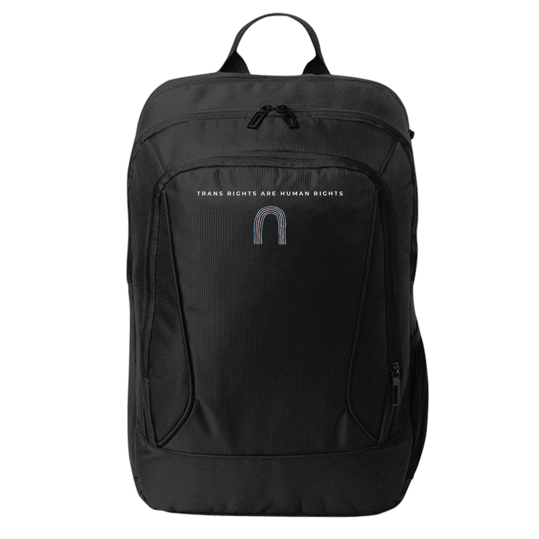 Trans Rights Are Human Rights Subtle Pride Flag Transgender City Backpack