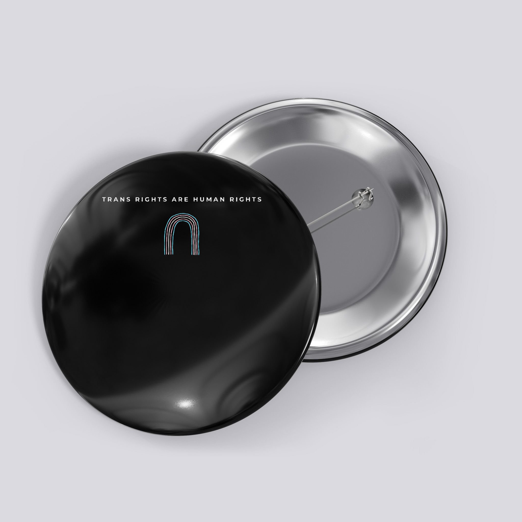 Trans Rights Are Human Rights Subtle Pride Flag Transgender Button