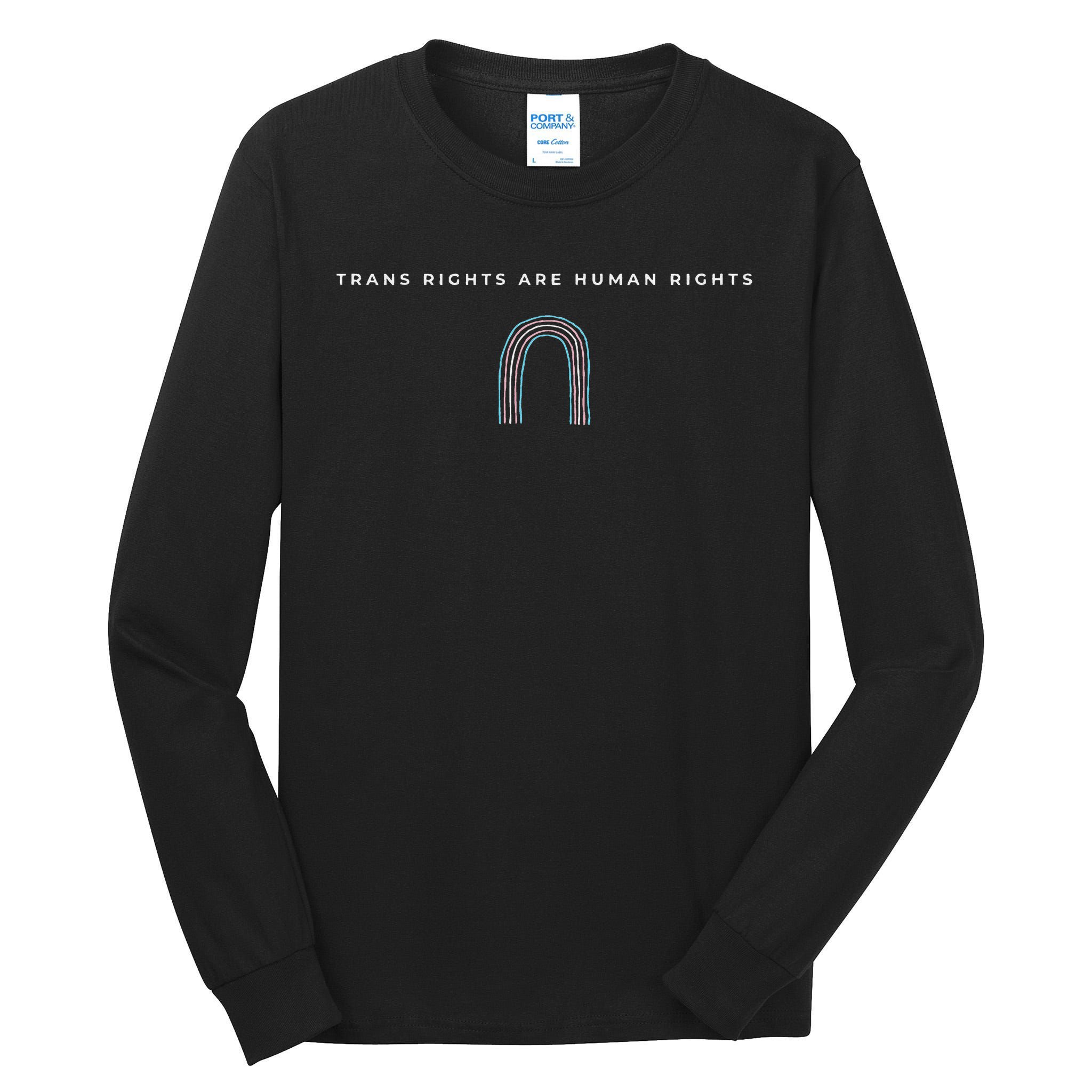 Trans Rights Are Human Rights Subtle Pride Flag Transgender Tall Long Sleeve T-Shirt