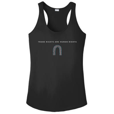 Trans Rights Are Human Rights Subtle Pride Flag Transgender Ladies PosiCharge Competitor Racerback Tank