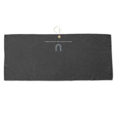 Trans Rights Are Human Rights Subtle Pride Flag Transgender Large Microfiber Waffle Golf Towel