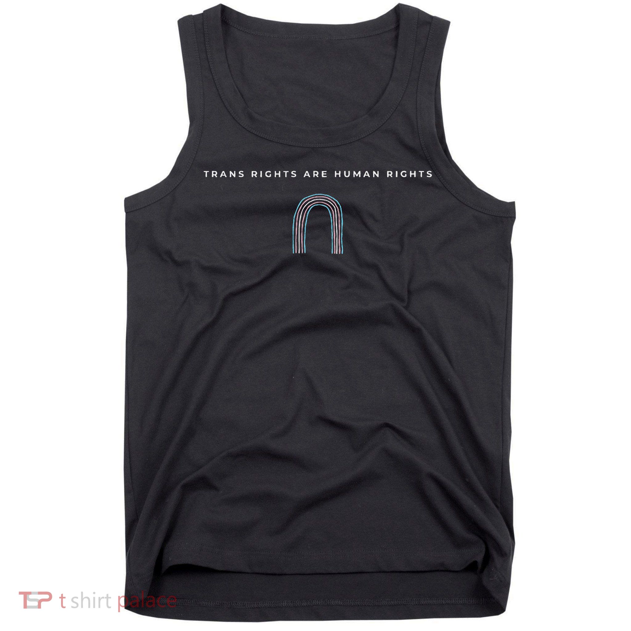 Trans Rights Are Human Rights Subtle Pride Flag Transgender Tank Top