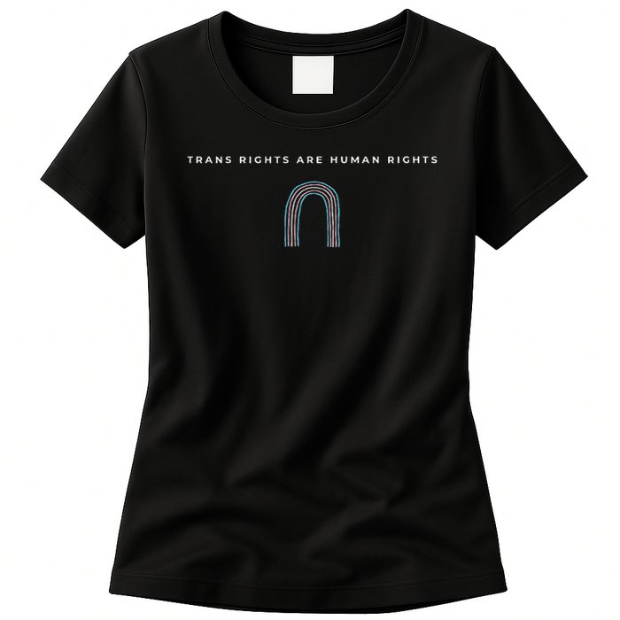 Trans Rights Are Human Rights Subtle Pride Flag Transgender Womens T-Shirt