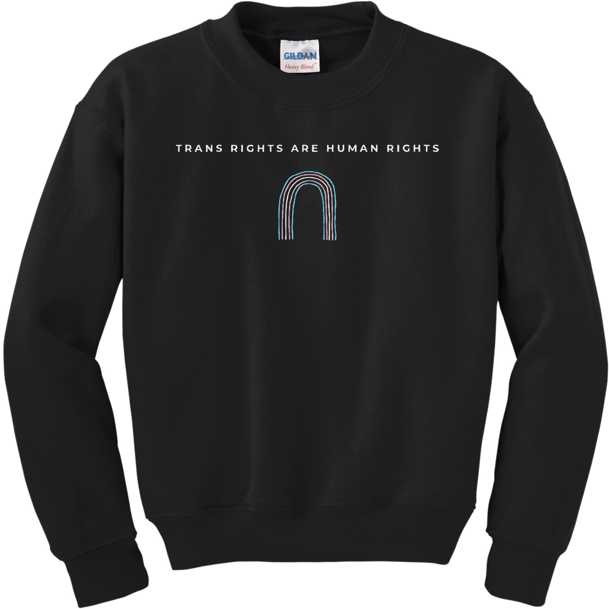 Trans Rights Are Human Rights Subtle Pride Flag Transgender Kids Sweatshirt