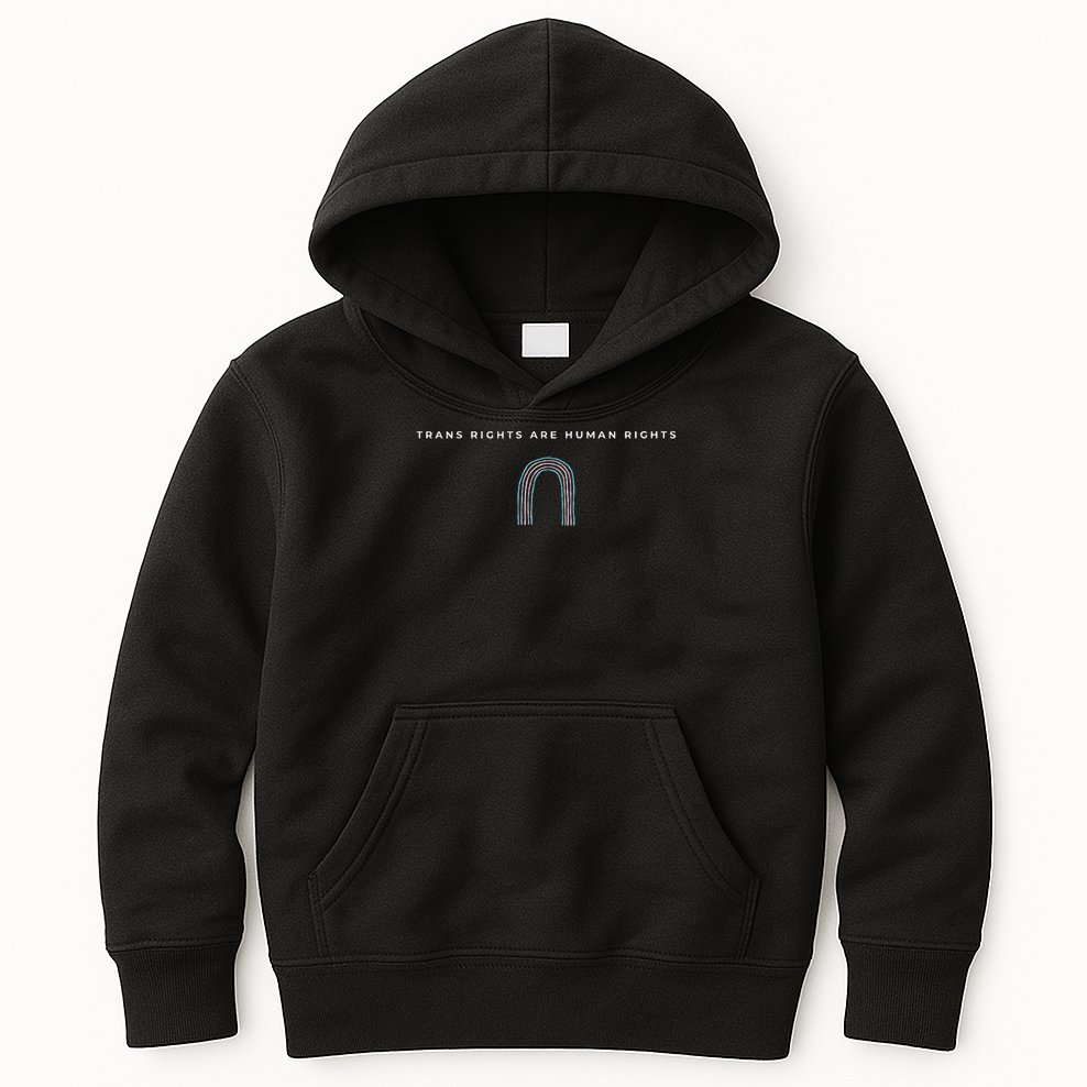 Trans Rights Are Human Rights Subtle Pride Flag Transgender Kids Hoodie