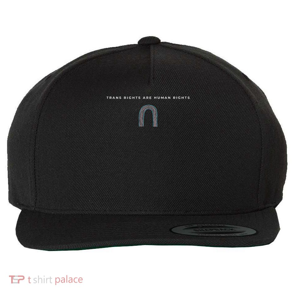 Trans Rights Are Human Rights Subtle Pride Flag Transgender Wool Snapback Cap