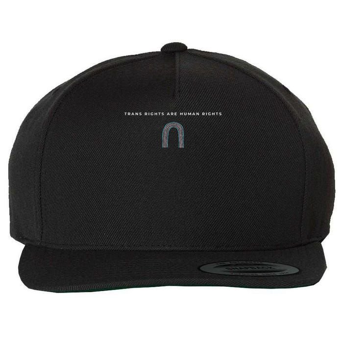 Trans Rights Are Human Rights Subtle Pride Flag Transgender Wool Snapback Cap