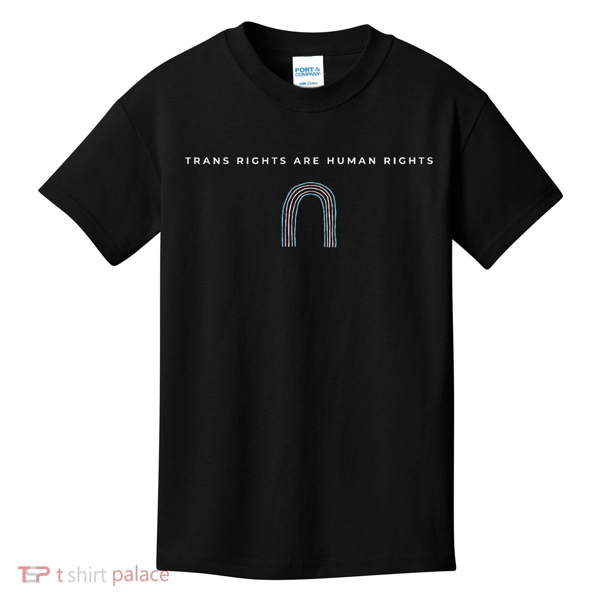 Trans Rights Are Human Rights Subtle Pride Flag Transgender Kids T-Shirt