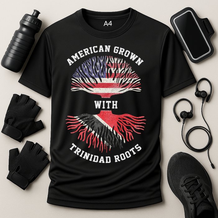 Trinidad Roots American Grown Trinidad Gift Cooling Performance Crew T-Shirt