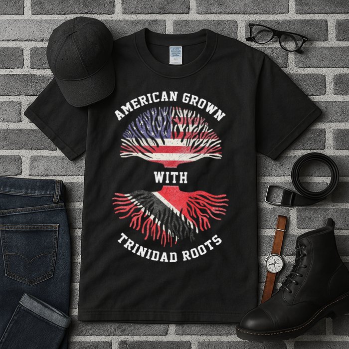 Trinidad Roots American Grown Trinidad Gift Tall T-Shirt