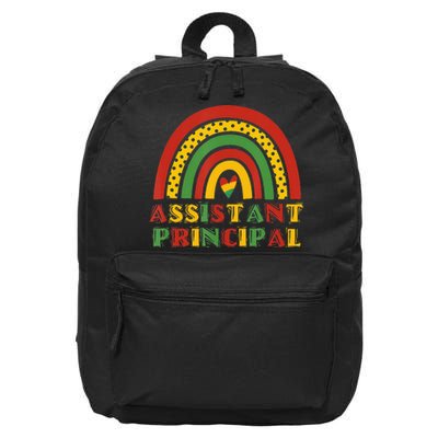 Teacher Rainbow Assistant Principal Black History Month 16 in Basic Backpack