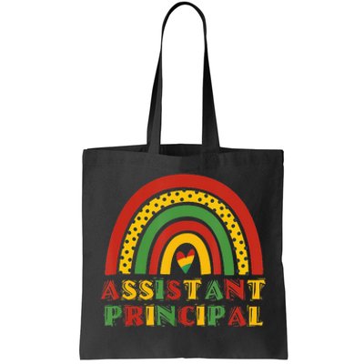 Teacher Rainbow Assistant Principal Black History Month Tote Bag