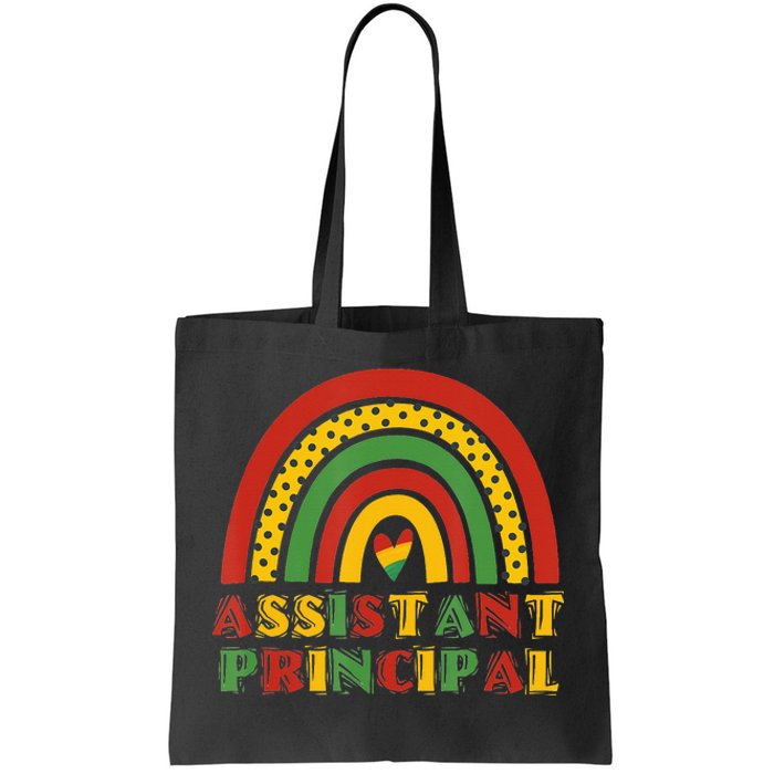 Teacher Rainbow Assistant Principal Black History Month Tote Bag