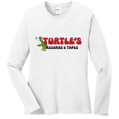 Turtle’S Records And Tapes Ladies Long Sleeve Shirt