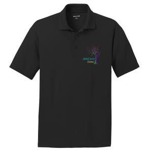 Tree Ribbon Addiction Recovery Awareness PosiCharge RacerMesh Polo