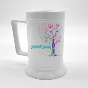 Tree Ribbon Addiction Recovery Awareness Beer Stein