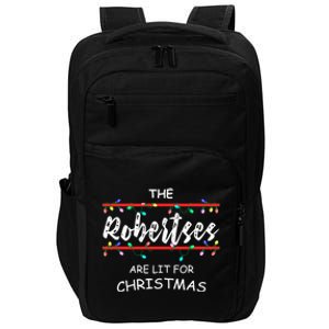 The Robertses Are Lit For Christmas Family Christmas Design Cute Gift Impact Tech Backpack