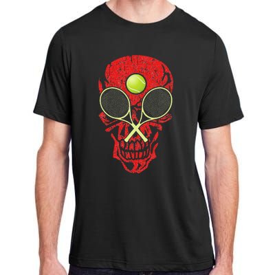 tennis racquet and ball skull sports halloween costume Adult ChromaSoft Performance T-Shirt