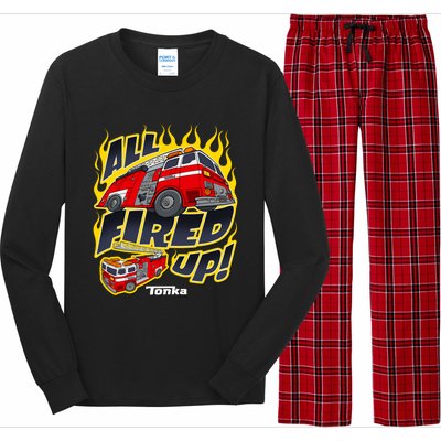 Tonka Rescue All Fired Up! Fire Truck Flames Logo Gift Long Sleeve Pajama Set