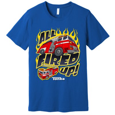 Tonka Rescue All Fired Up! Fire Truck Flames Logo Gift Premium T-Shirt