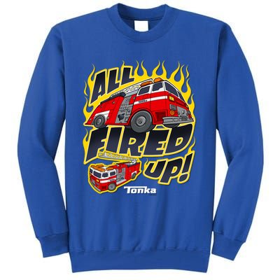 Tonka Rescue All Fired Up! Fire Truck Flames Logo Gift Tall Sweatshirt