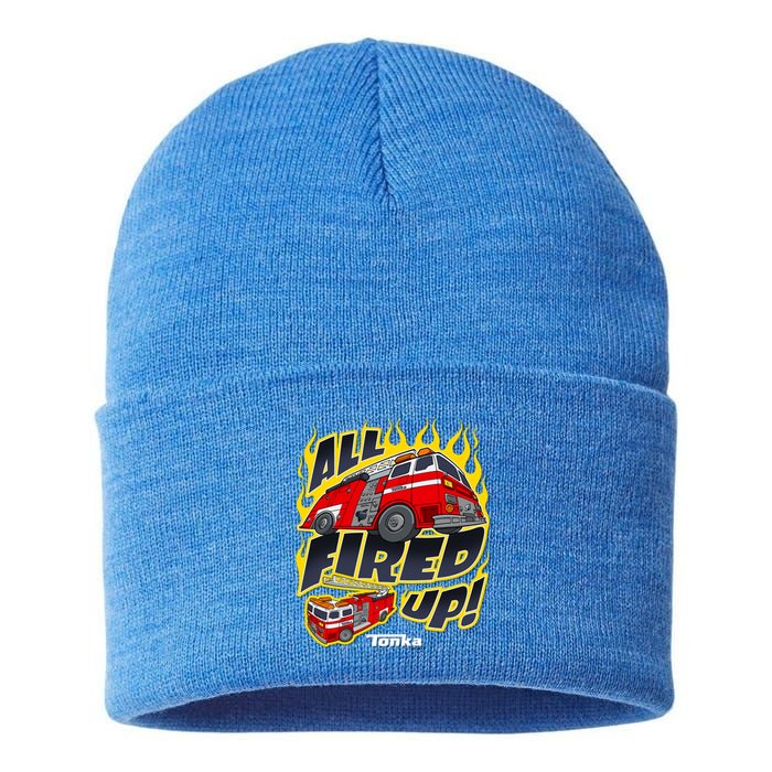 Tonka Rescue All Fired Up! Fire Truck Flames Logo Gift Sustainable Knit Beanie