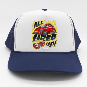 Tonka Rescue All Fired Up! Fire Truck Flames Logo Gift Trucker Hat