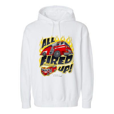 Tonka Rescue All Fired Up! Fire Truck Flames Logo Gift Garment-Dyed Fleece Hoodie