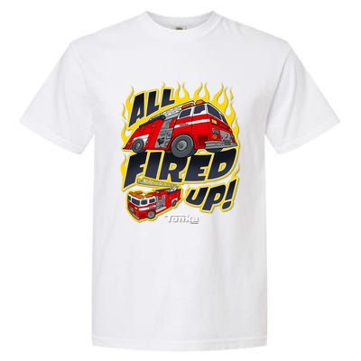 Tonka Rescue All Fired Up! Fire Truck Flames Logo Gift Garment-Dyed Heavyweight T-Shirt