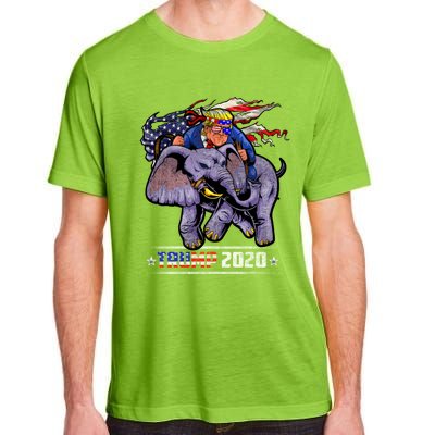 Trump Riding An Elephant Funny Republicans Trump Support Gift Adult ChromaSoft Performance T-Shirt