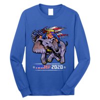 Trump Riding An Elephant Funny Republicans Trump Support Gift Long Sleeve Shirt