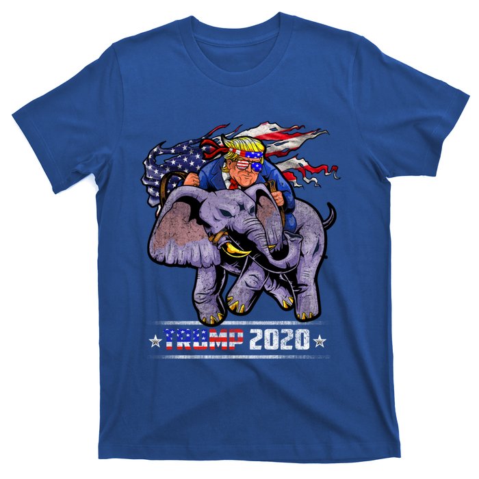 Trump Riding An Elephant Funny Republicans Trump Support Gift T-Shirt