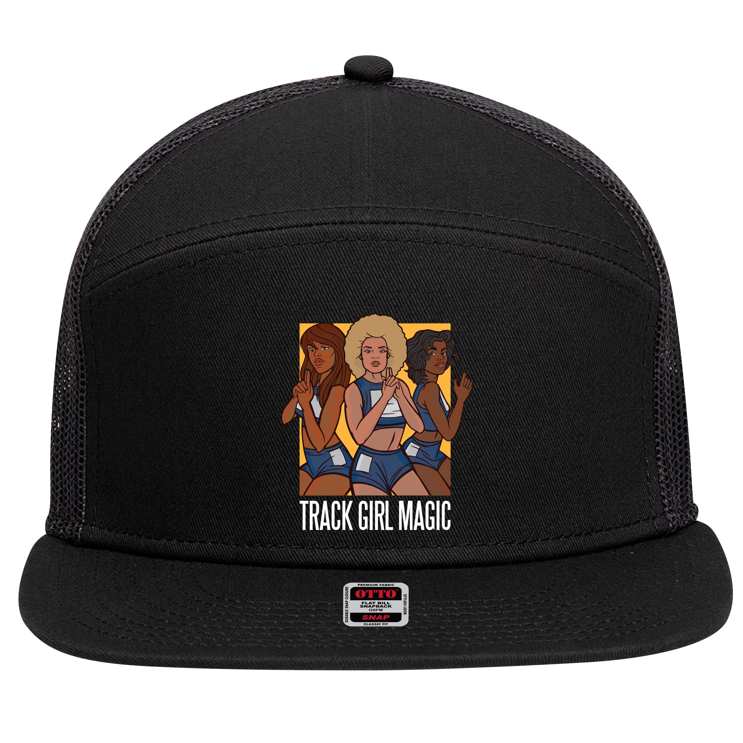 Track Girl Magic 7 Panel Mesh Trucker Snapback Hat