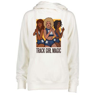 Track Girl Magic Womens Funnel Neck Pullover Hood