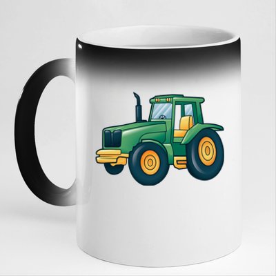 Tractor 11oz Black Color Changing Mug