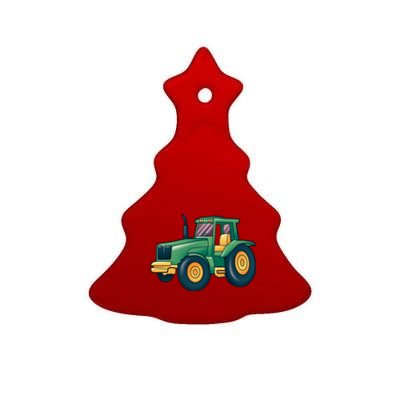 Tractor Ceramic Tree Ornament