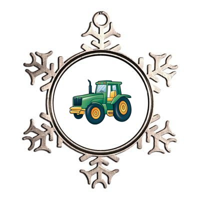 Tractor Metallic Star Ornament