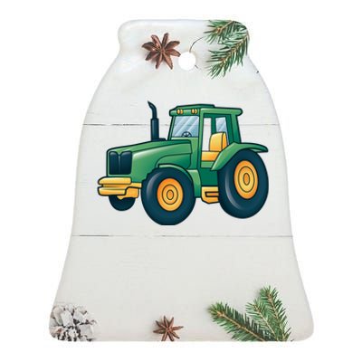 Tractor Ceramic Bell Ornament