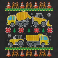 Tractors And Bulldozers Ugly Christmas Sweater Adult Drive Performance Visor
