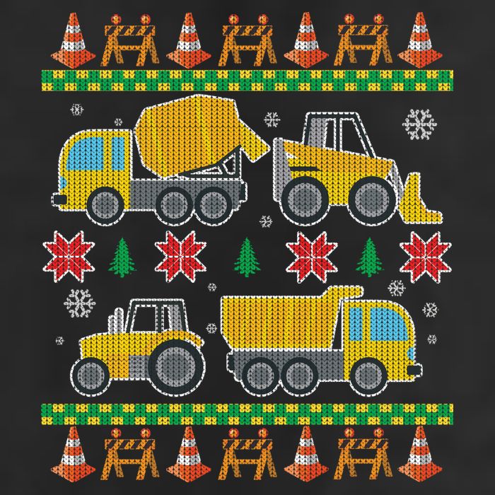 Tractors And Bulldozers Ugly Christmas Sweater Adult Drive Performance Visor