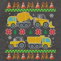 Tractors And Bulldozers Ugly Christmas Sweater Vector Backpack