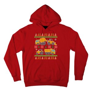 Tractors And Bulldozers Ugly Christmas Sweater Hoodie